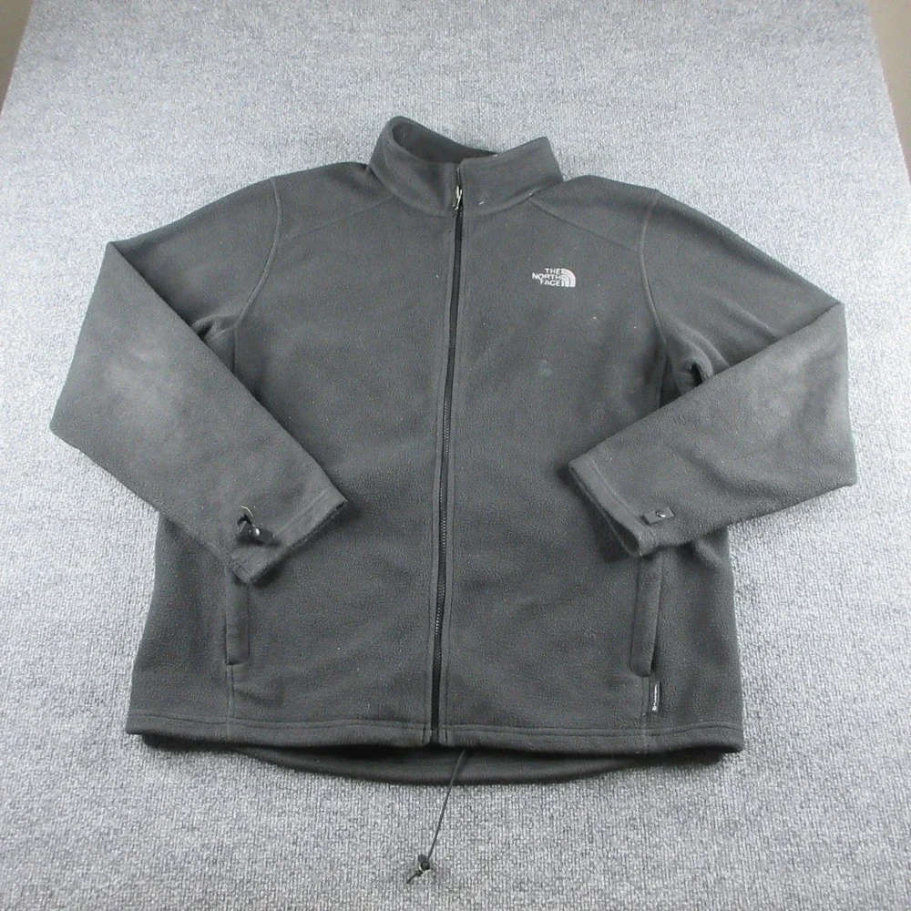 The North Face Jacket Mens XL Black Fleece Full Zip Outdoor Hiking Trail